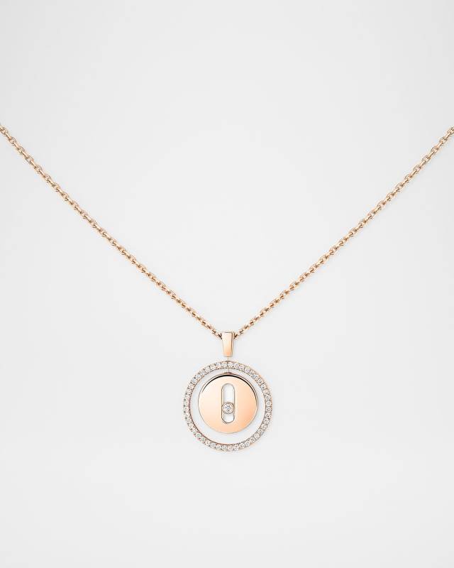 LUCKY MOVE 18K ROSE GOLD DIAMOND NECKLACE